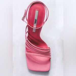 Zara pink strappy heels size 40 and USA 9 NWOT